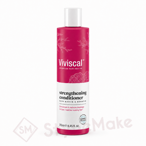 Viviscal Strengthening Conditioner 250ml with biotin, keratin, marine collagen and seaweed extract for lightweight hydration and reduced hair breakage, available in India at StyleMake.