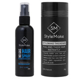 StyleMake Thickener Hair Fibers 28g + StyleMake Hair Lock Spray 100 ml + StyleMake Applicator / Pump For Men & Women