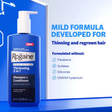 Looking for a shampoo to complement your Rogaine or Minoxidil routine? Men’s ROGAINE® Thickening 2-in-1 Shampoo + Conditioner combines rosemary oil, hydrolyzed keratin and citric acid to cleanse, condition and provide fuller-looking hair in one step. The 250 ml formula is suitable for thinning and breakage-prone hair and is available to buy online in India from StyleMake.