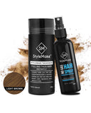 StyleMake Thickener Hair Fibers 28g + StyleMake Hair Lock Spray 100 ml + StyleMake Applicator / Pump For Men & Women