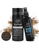 StyleMake Thickener Hair Fibers 28g + StyleMake Hair Lock Spray 100 ml For Men & Women