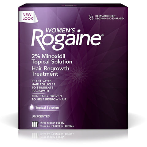 3 Month Supply Women's Rogaine Treatment for Hair Loss and Hair Thinning Minoxidil Solution